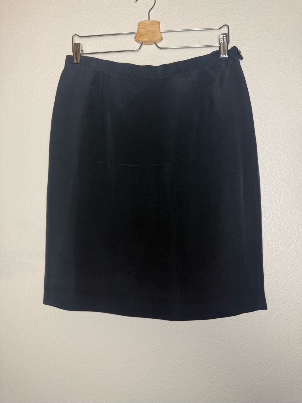 Jones New York 100% Silk Black Pencil Skirt